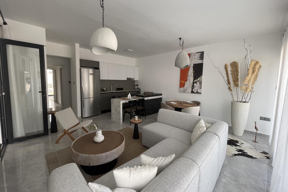 Апартаменты 3+1 рядом с прекрасными пляжами в Ени-Боазичи