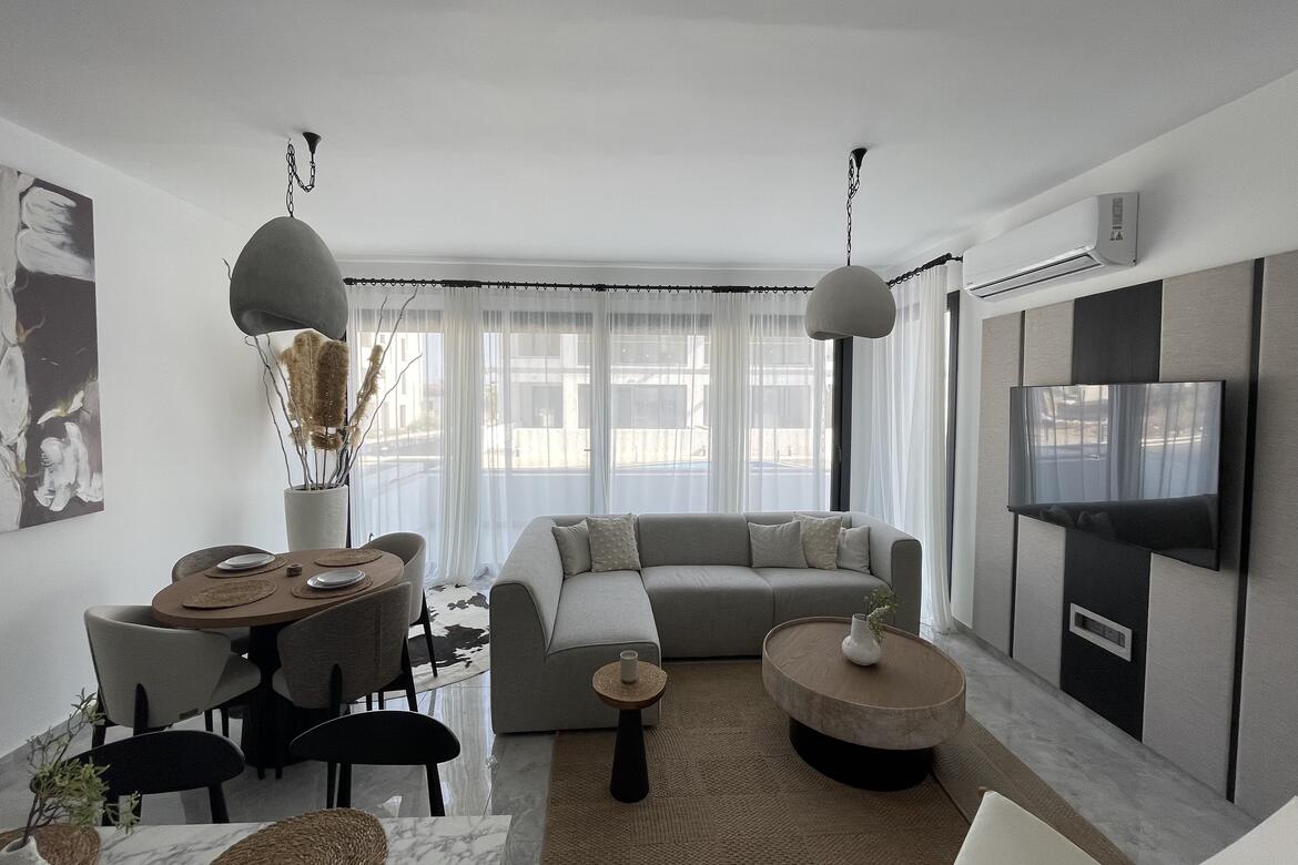 Апартаменты 3+1 рядом с прекрасными пляжами в Ени-Боазичи