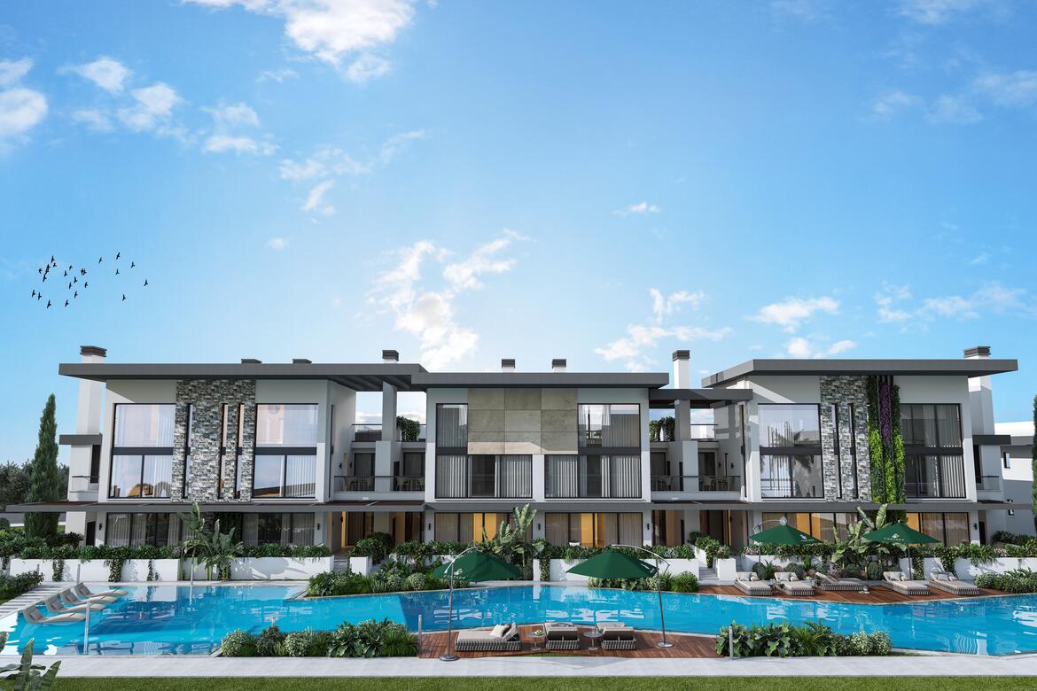 Апартаменты 3+1 рядом с прекрасными пляжами в Ени-Боазичи